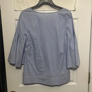 Blue and white striped Chaps blouse